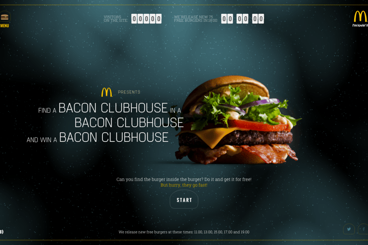 Bacon Clubhouse website preview